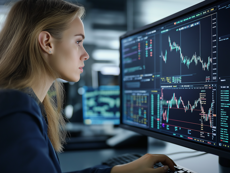 Professional financial coaching session with charts and investment planning materials